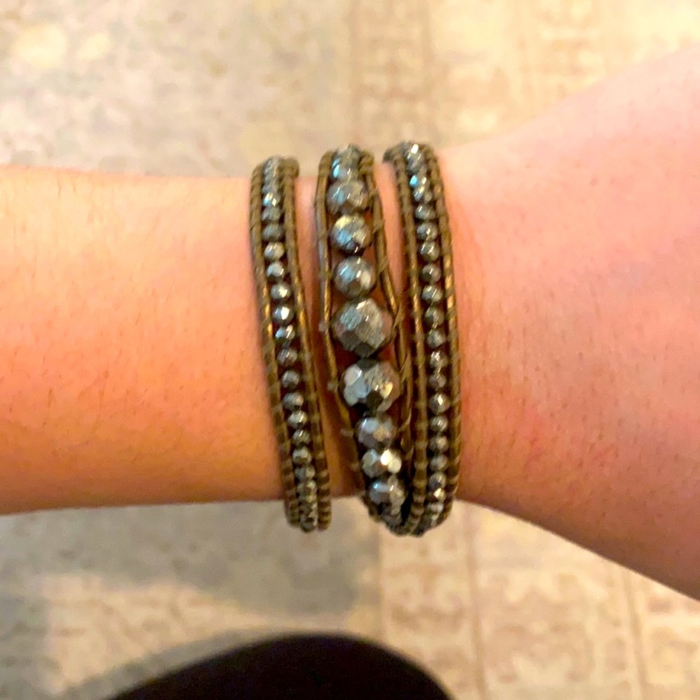 Chan Luu Triple Wrap Bracelet Hematite